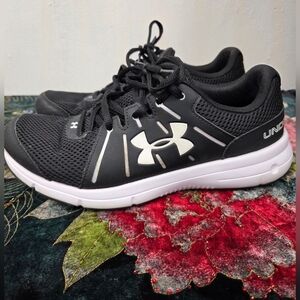 Under Armour Black and White Running Shoes